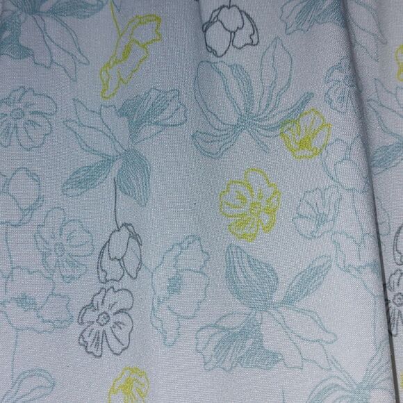 Nanette Lepore white gray yellow blue lace side trim lounge resort pj pants Sz M - Picture 4 of 8